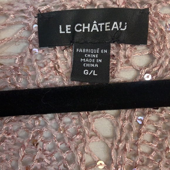 Le Chateau pink and sparkly knit Top - Picture 2 of 3